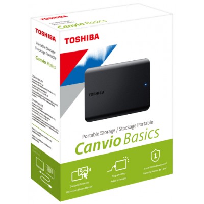 1TB External/2.5"  TOSHIBA CANVIO BASICS  p/n HDTB510EK3AA USB 3.0